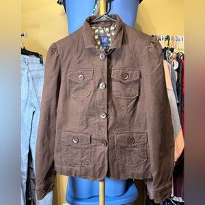 NWOT GAP Women's Chocolate Corduroy Utility Jacket